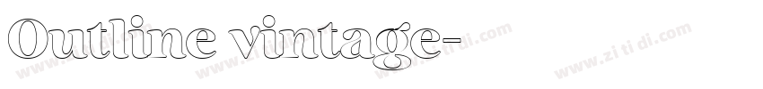 Outline vintage字体转换 Outline vintage字体转换